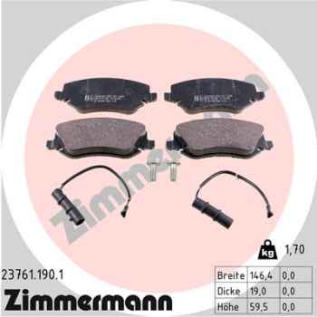 Zimmermann Brake pads for LANCIA THESIS (841_) front