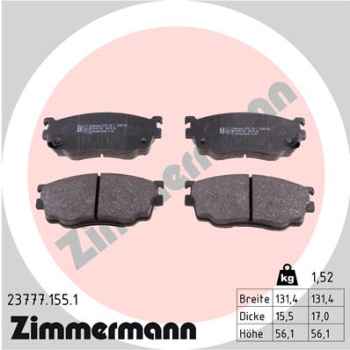 Zimmermann Brake pads for MAZDA 626 V Hatchback (GF) front