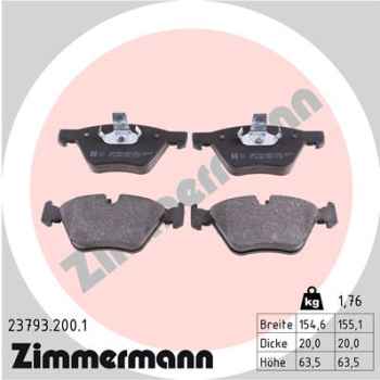 Zimmermann Brake pads for BMW 5 Touring (E61) front