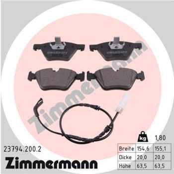 Zimmermann Brake pads for BMW Z4 Roadster (E89) front