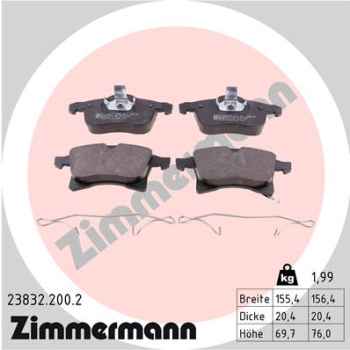 Zimmermann Brake pads for OPEL ASTRA H (A04) front