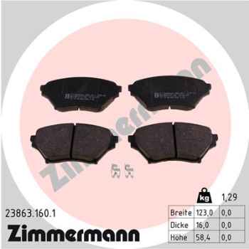 Zimmermann Brake pads for MAZDA MX-5 II (NB) front