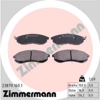 Zimmermann Brake pads for MITSUBISHI L 200 (K7_T, K6_T) front