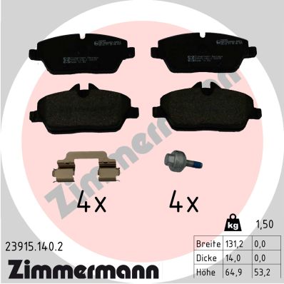 Zimmermann Brake pads for BMW i3 (I01) front