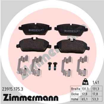 Zimmermann Bremsbeläge für MINI MINI Roadster (R59) vorne