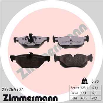 Zimmermann rd:z Brake pads for BMW 1 Cabriolet (E88) rear
