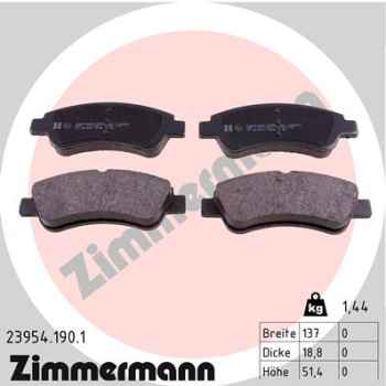 Zimmermann Brake pads for PEUGEOT 208 (CA_, CC_) front