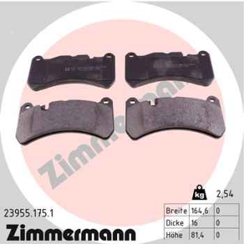 Zimmermann Bremsbeläge für MERCEDES-BENZ CLK Cabriolet (A209) vorne