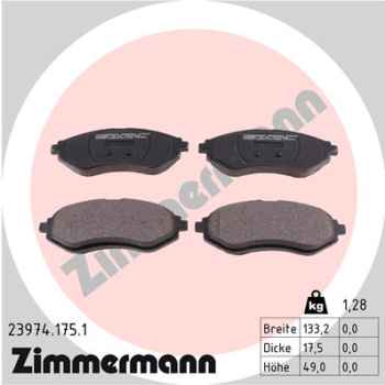 Zimmermann Brake pads for CHEVROLET AVEO / KALOS Schrägheck (T200) front