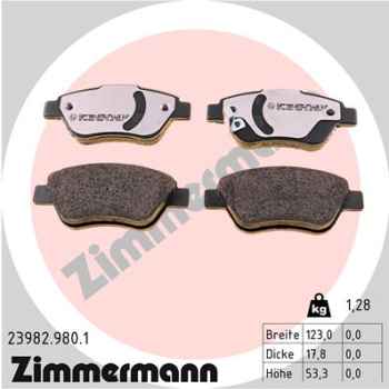 Zimmermann rd:z Brake pads for OPEL CORSA D (S07) front
