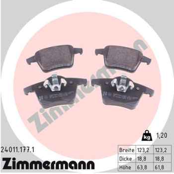 Zimmermann Brake pads for VOLVO XC90 I (275) rear