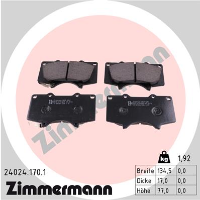Zimmermann Brake pads for TOYOTA LAND CRUISER PRADO (_J15_) front