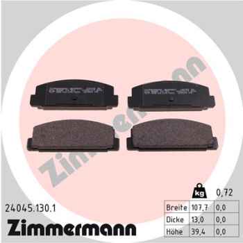 Zimmermann Bremsbeläge für MAZDA 626 V Hatchback (GF) hinten