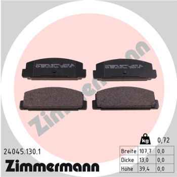 Zimmermann Brake pads for MAZDA 626 V Hatchback (GF) rear