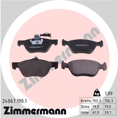 Zimmermann Brake pads for LANCIA LYBRA (839_) front
