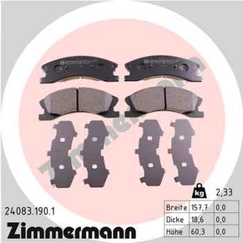 Zimmermann Brake pads for JEEP GRAND CHEROKEE II (WJ, WG) front