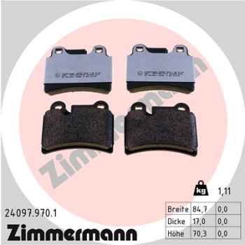 Zimmermann rd:z Brake pads for VW TOUAREG (7LA, 7L6, 7L7) rear