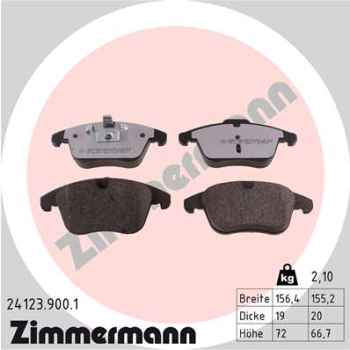 Zimmermann rd:z Brake pads for VOLVO S60 II (134) front