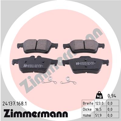 Zimmermann Brake pads for FORD FOCUS III Stufenheck rear