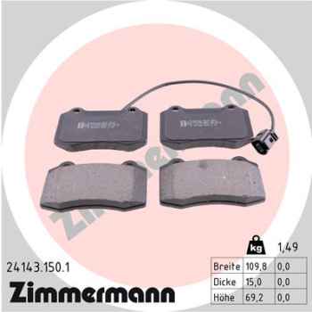 Zimmermann Brake pads for SEAT LEON (1M1) front