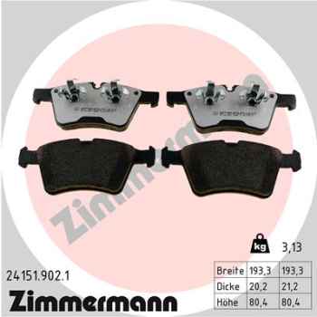 Zimmermann rd:z Brake pads for MERCEDES-BENZ GL-KLASSE (X164) front