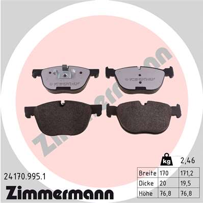 Zimmermann rd:z Brake pads for BMW X4 (F26) front