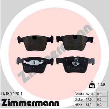 Zimmermann Bremsbeläge für MERCEDES-BENZ R-KLASSE (W251, V251) hinten