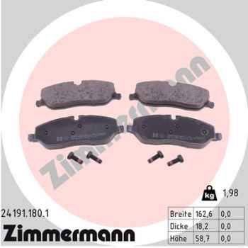 Zimmermann Brake pads for LAND ROVER DISCOVERY IV (L319) front