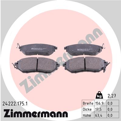 Zimmermann Brake pads for SUBARU LEGACY IV Station Wagon (BP) front