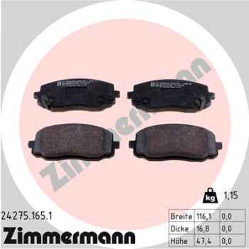 Zimmermann Brake pads for HYUNDAI i10 (PA) front