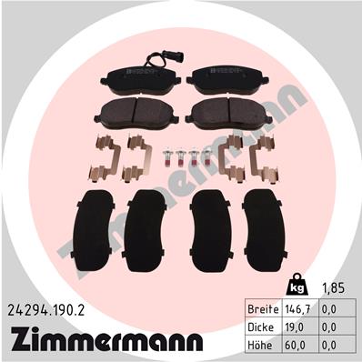 Zimmermann Brake pads for FIAT CROMA (194_) front