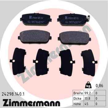 Zimmermann Brake pads for ABARTH 124 Spider (348_) rear