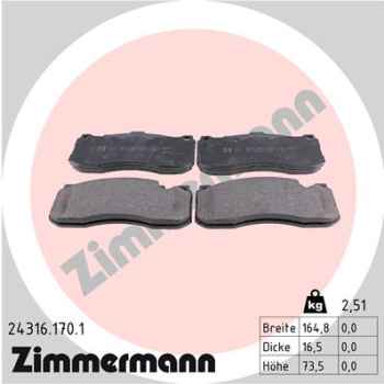 Zimmermann Brake pads for BMW 3 Touring (E91) front