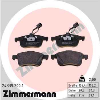 Zimmermann Brake pads for ALFA ROMEO BRERA (939_) front
