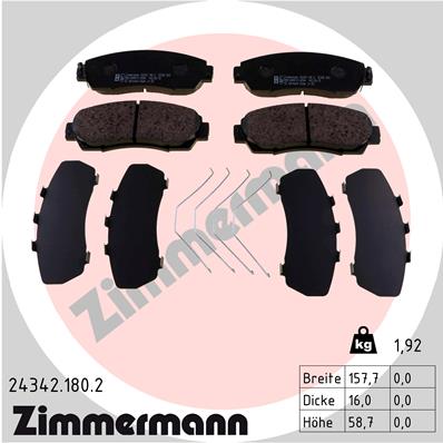 Zimmermann Brake pads for HONDA ODYSSEY (RL1, RA6, RA_) front