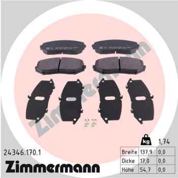 Zimmermann Brake pads for SUZUKI GRAND VITARA II (JT, TE, TD) front