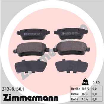 Zimmermann Brake pads for FIAT CROMA (194_) rear