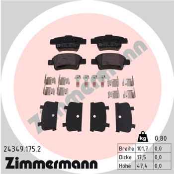 Zimmermann Brake pads for OPEL CORSA D (S07) rear
