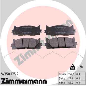 Zimmermann Brake pads for TOYOTA CAMRY Stufenheck (_V3_) front
