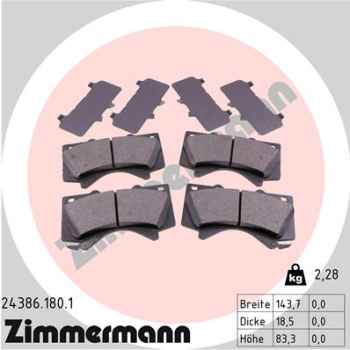 Zimmermann Brake pads for TOYOTA LAND CRUISER 200 (_J2_) front