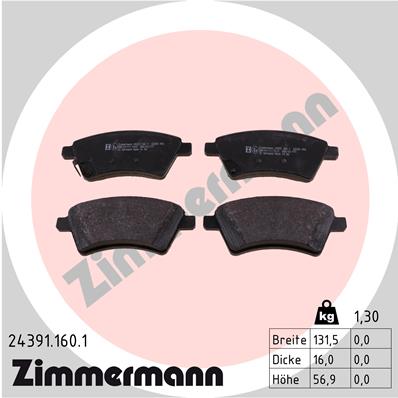 Zimmermann Brake pads for FIAT SEDICI (FY_) front