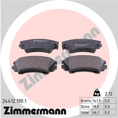 Zimmermann Brake pads for OPEL INSIGNIA A Stufenheck (G09) front