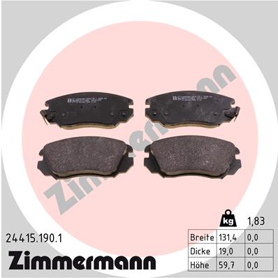Zimmermann Brake pads for CHEVROLET MALIBU (V300) front
