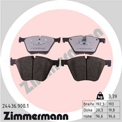 Zimmermann rd:z Brake pads for BMW X5 (F15, F85) front
