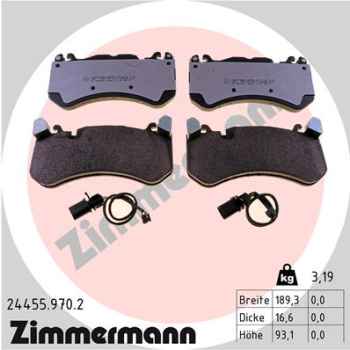 Zimmermann Brake pads for AUDI A6 C7 Avant (4G5, 4GD) front
