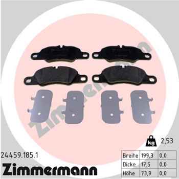 Zimmermann Bremsbeläge für PORSCHE 911 Targa (997) vorne