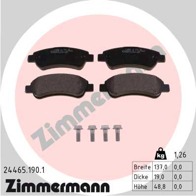 Zimmermann Brake pads for FIAT DUCATO Bus (250_, 290_) rear