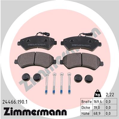 Zimmermann Brake pads for FIAT DUCATO Bus (250_, 290_) front