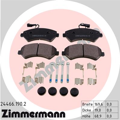 Zimmermann Brake pads for FIAT DUCATO Bus (250_, 290_) front
