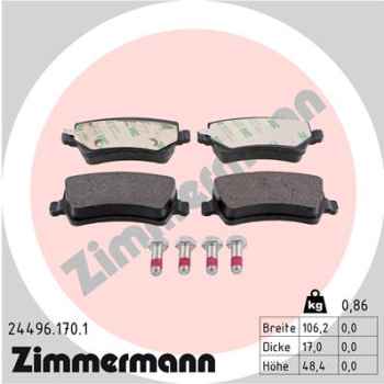 Zimmermann Brake pads for VOLVO V70 III (135) rear